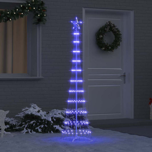 Árvore de Natal LED com 230 LEDs Azul 51 x 51 x 190 cm Metal