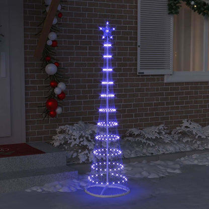 Árvore de Natal LED com 230 LEDs Azul 51 x 51 x 190 cm Metal