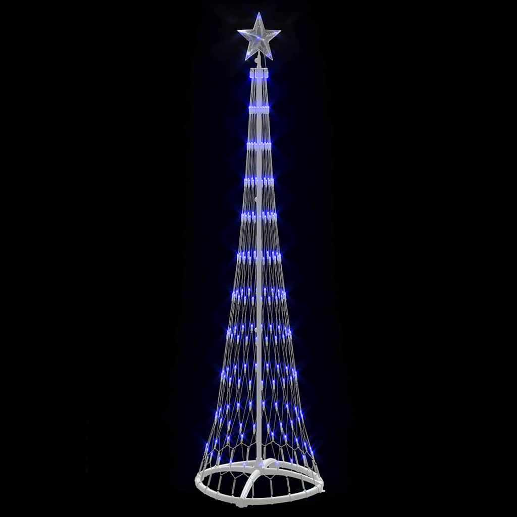 Árvore de Natal LED com 230 LEDs Azul 51 x 51 x 190 cm Metal