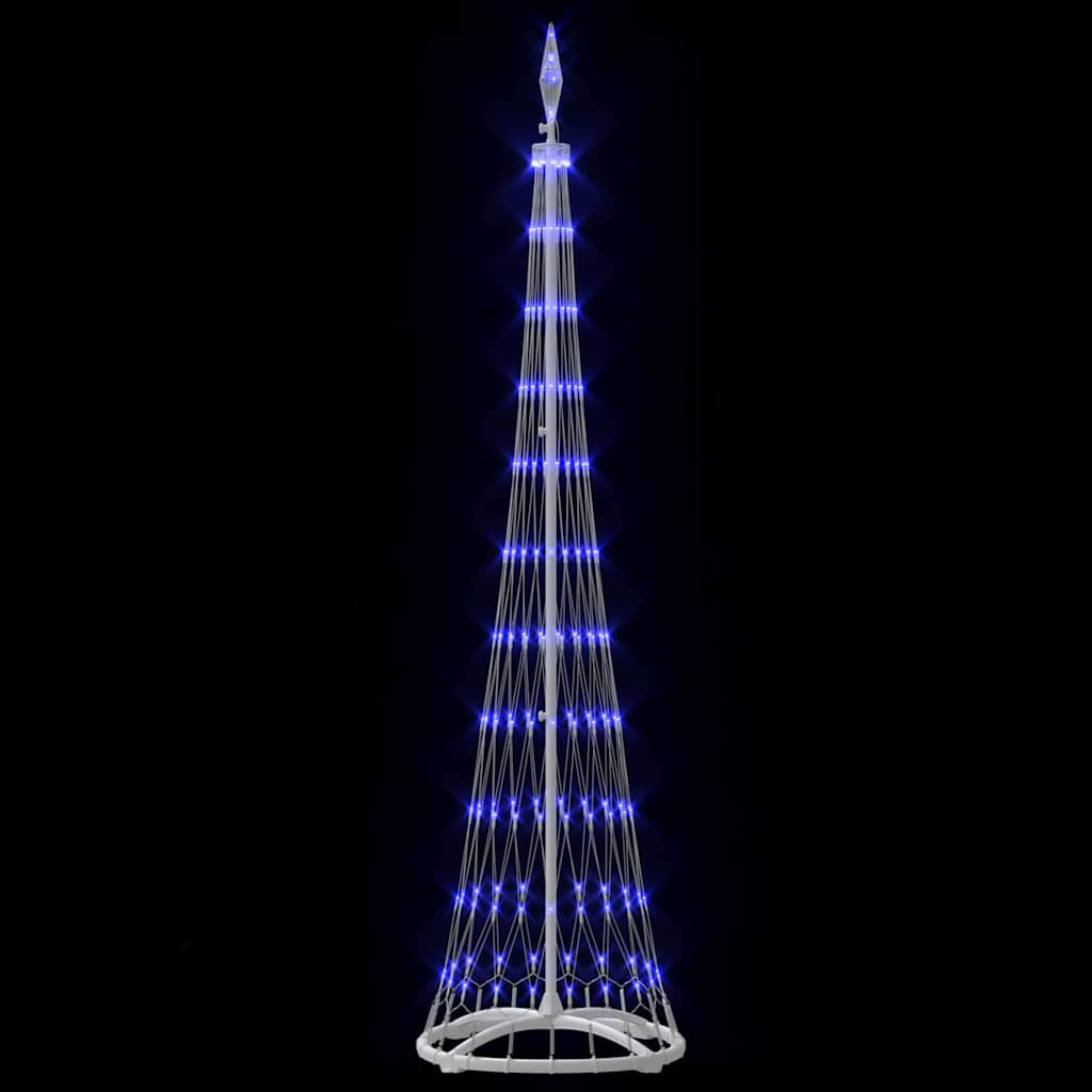 Árvore de Natal LED com 230 LEDs Azul 51 x 51 x 190 cm Metal