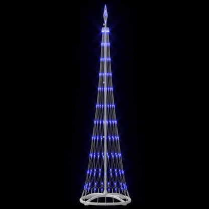 Árvore de Natal LED com 230 LEDs Azul 51 x 51 x 190 cm Metal