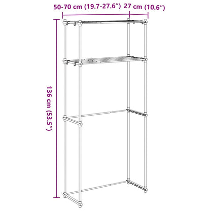 Prateleira para Máquina de Lavar Manual Branco 63 x 27 x 136 cm