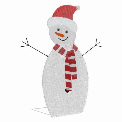 Família de Bonecos de Neve Iluminados 3 pcs Branco quente