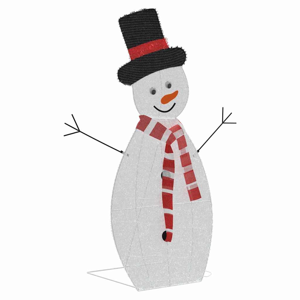 Família de Bonecos de Neve Iluminados 3 pcs Branco quente