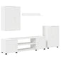 Conjunto de móvel de TV 4 pcs Branco Madeira processada