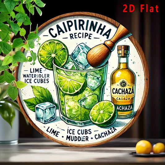 Vintage Caipirinha Aluminum Wall Art