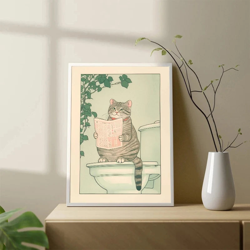 Poster Japonês inspirado em gatos