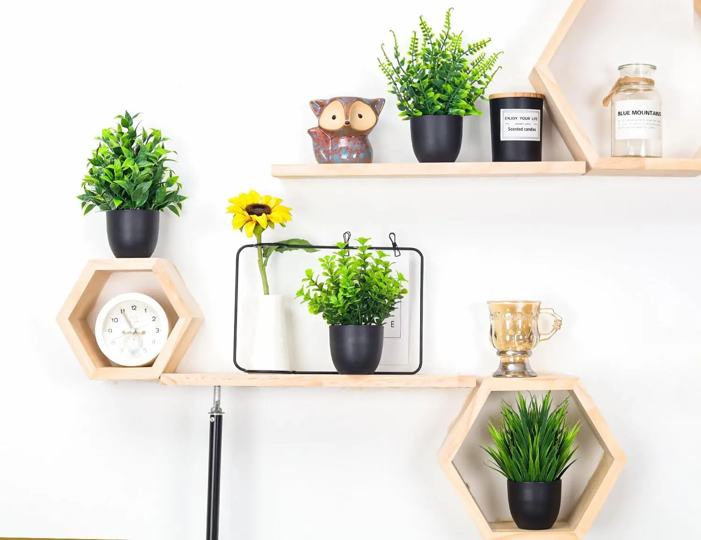 Plantas artificiais decorativas, 4 peças