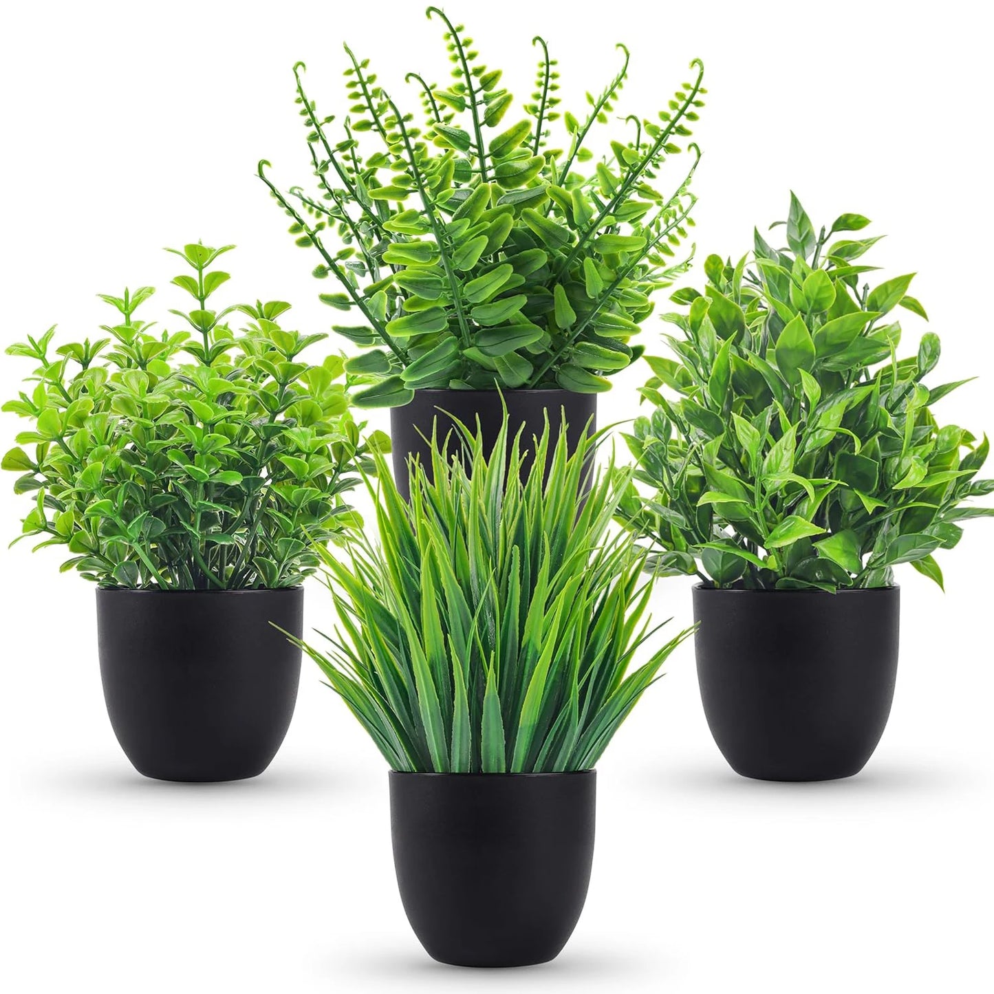 Plantas artificiais decorativas, 4 peças