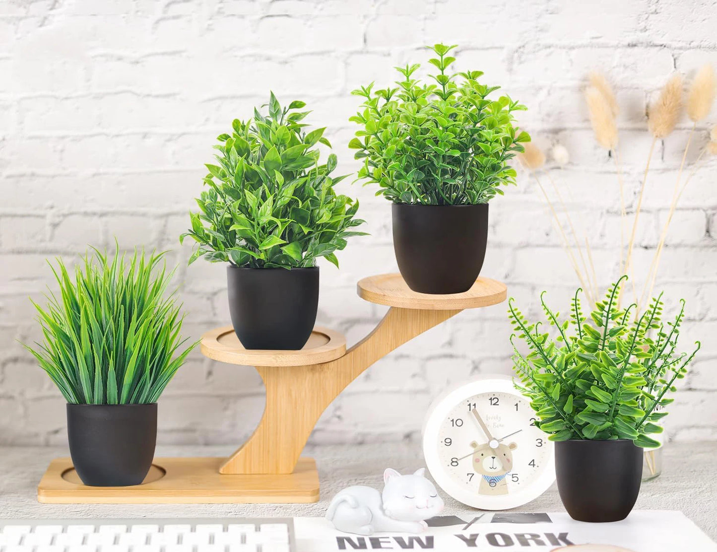 Plantas artificiais decorativas, 4 peças