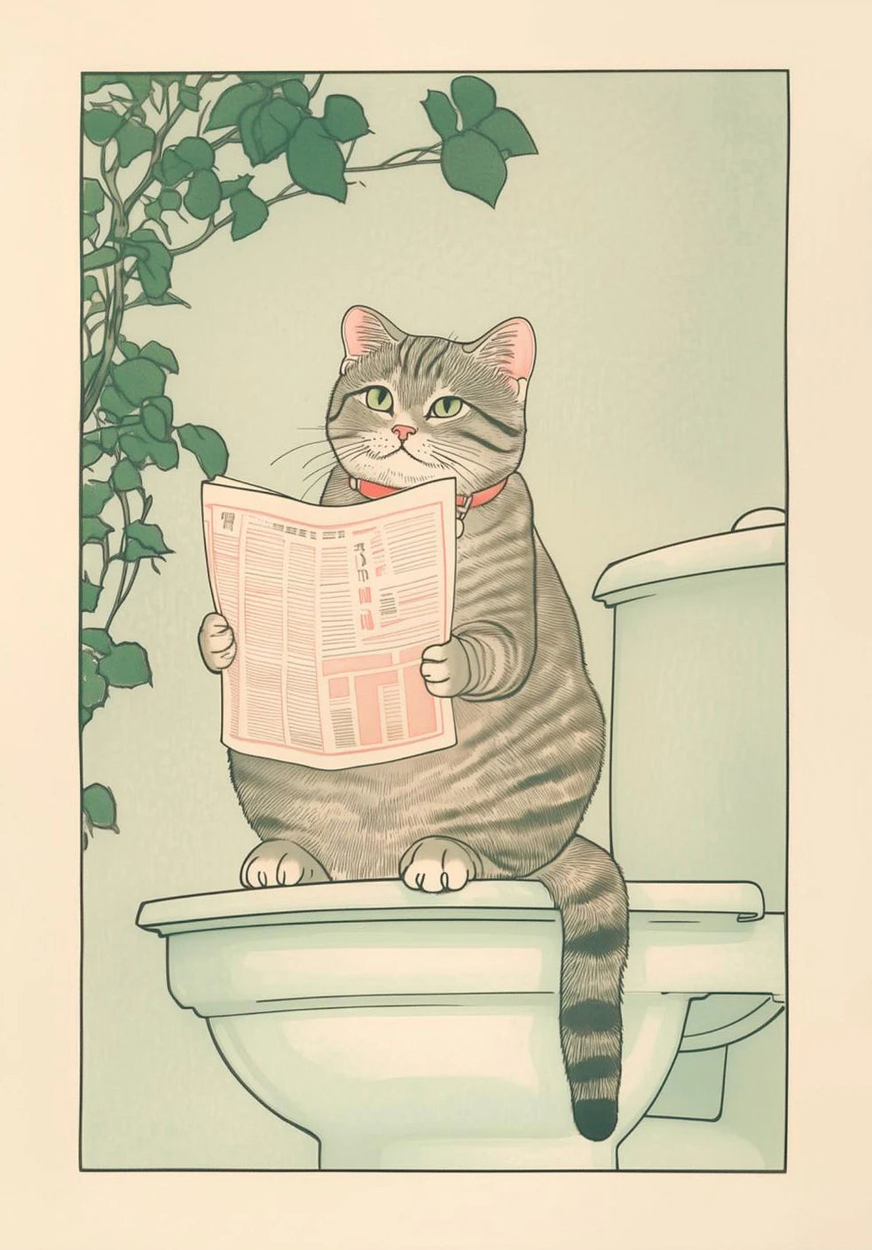 Poster Japonês inspirado em gatos