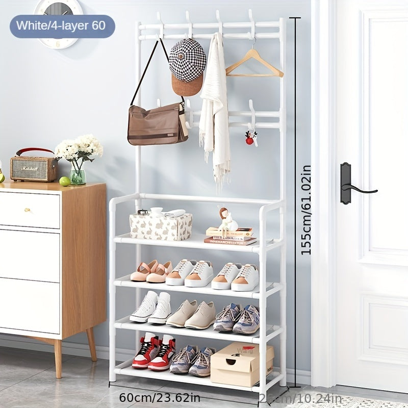 Coat rack with shoe rack for entrance