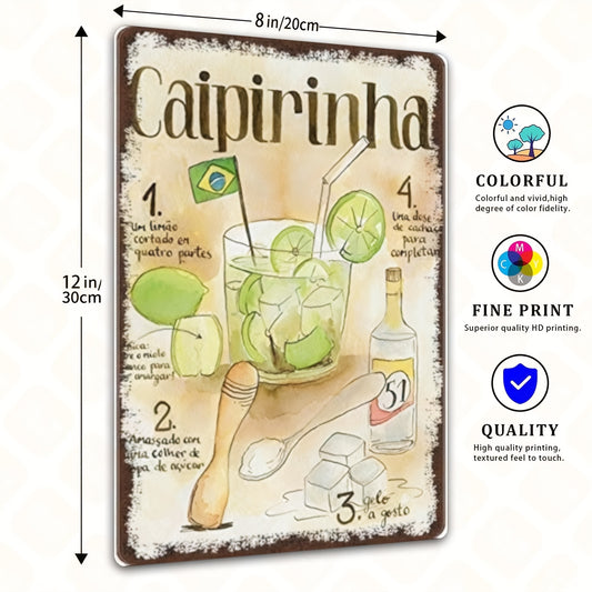 Caipirinha metal wall decoration
