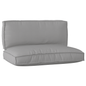 Conjunto de Almofadas para Palete 2 pcs Cinzeto