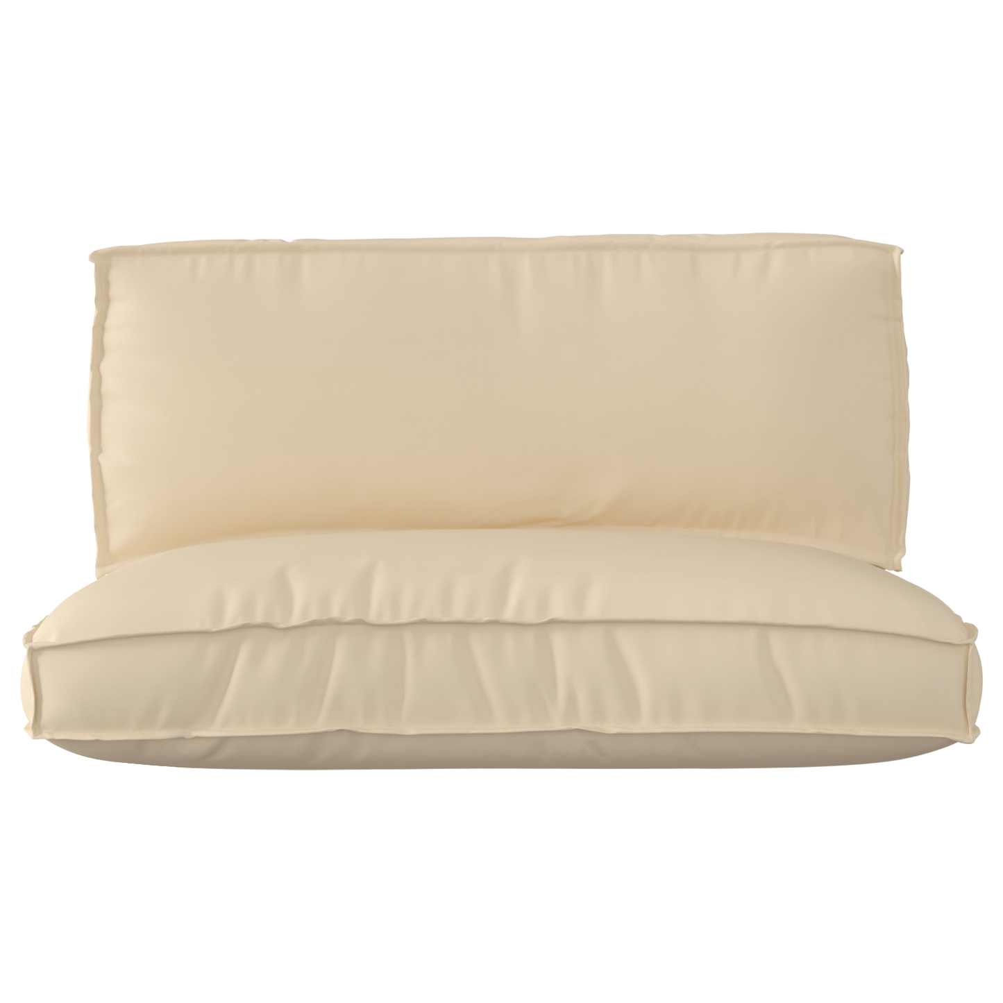 Conjunto de Almofadas para Palete 2 pcs Bege 120 x 80 x 12 cm