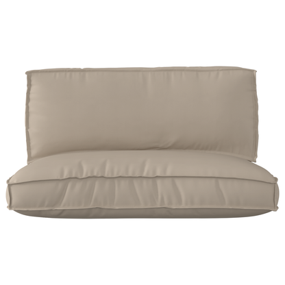 Conjunto de Almofadas para Palete 2 pcs Cinzento-acastanhado