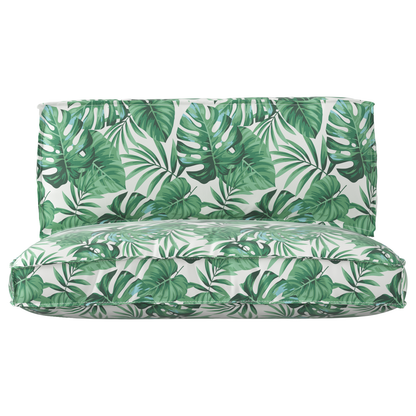 Conjunto de Almofadas para Palete Floral 2 pcs Padrão de folhas