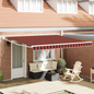 Toldo Retrátil amarelo e laranja 400 × 350 cm Poliéster