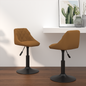 Cadeiras de Jantar Giratórias 2 pcs Castanho 46 x 44 x 77.5 cm