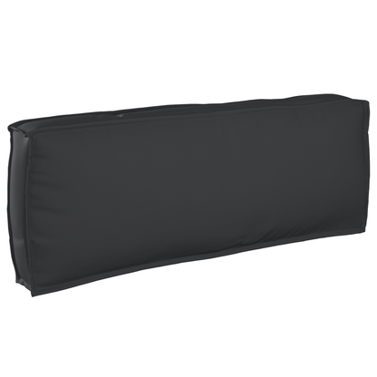Almofada de palete para encosto Preto 120 x 40 x 12 cm