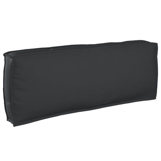 Almofada de palete para encosto Preto 120 x 40 x 12 cm