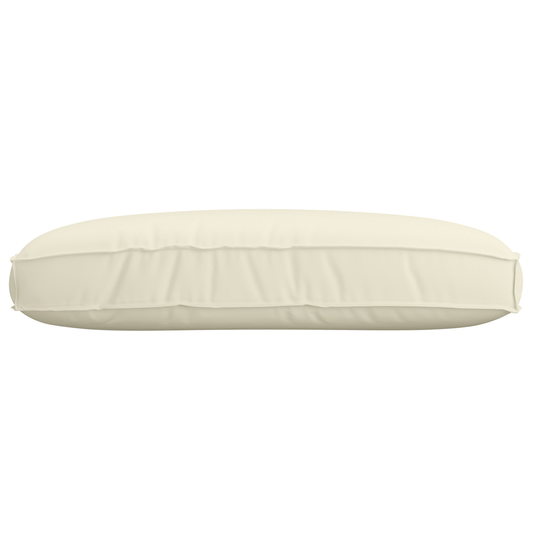 Almofada de palete para assento Creme 120 x 80 x 12 cm