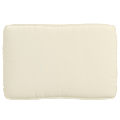 Almofada de palete para assento Creme 120 x 80 x 12 cm