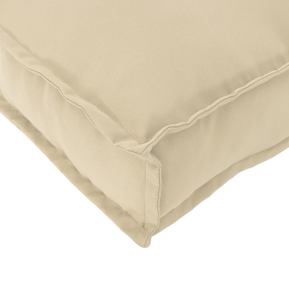 Almofada de palete para assento Bege 120 x 80 x 12 cm