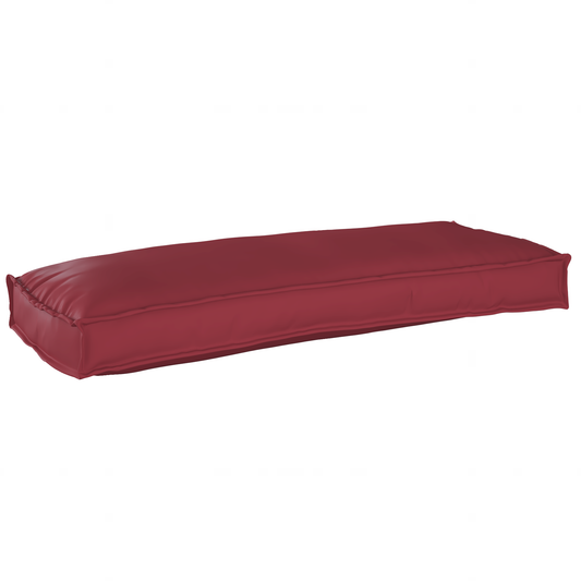Almofada de palete para banco Vinho Vermelho 100 x 40 x 8 cm