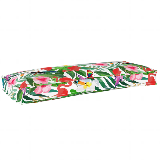 Almofada de palete para banco Floral Multicolor 100 x 40 x 8 cm