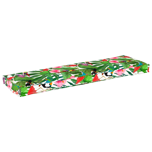 Almofada de palete para banco Floral Multicolor 140 x 40 x 8 cm