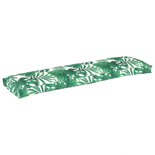 Almofada de palete para banco Padrão de folhas 150 x 40 x 8 cm
