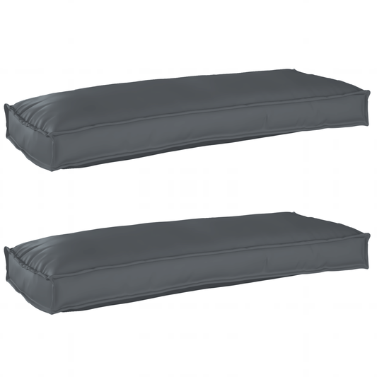 Conjunto de Almofadas para Palete 2 pcs Antracite