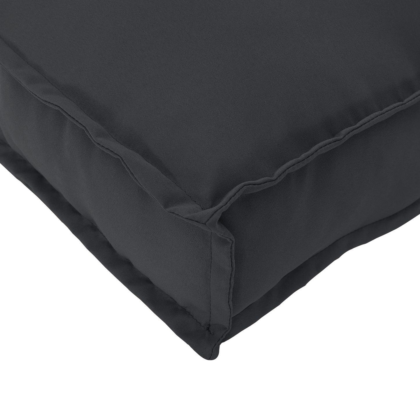 Conjunto de Almofadas para Palete 2 pcs Preto 100 x 40 x 8 cm