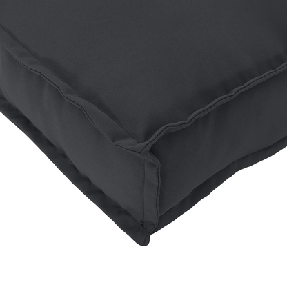 Conjunto de Almofadas para Palete 2 pcs Preto 100 x 40 x 8 cm