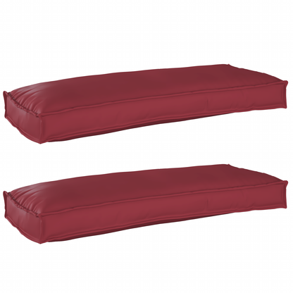 Conjunto de Almofadas para Palete 2 pcs vermelho tinto