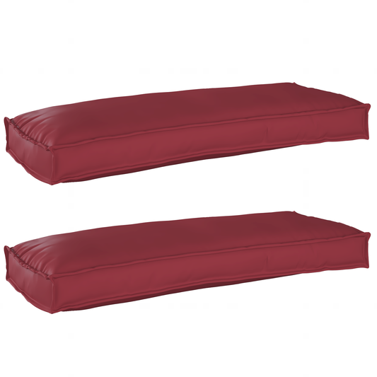 Conjunto de Almofadas para Palete 2 pcs vermelho tinto