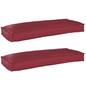 Conjunto de Almofadas para Palete 2 pcs vermelho tinto