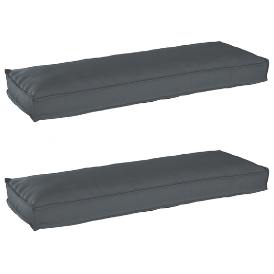 Conjunto de Almofadas para Palete 2 pcs Antracite