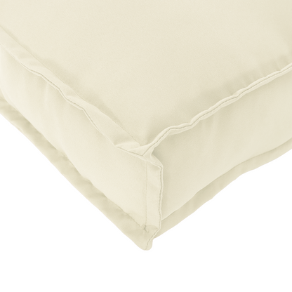 Conjunto de Almofadas para Palete 2 pcs Creme 120 x 40 x 8 cm