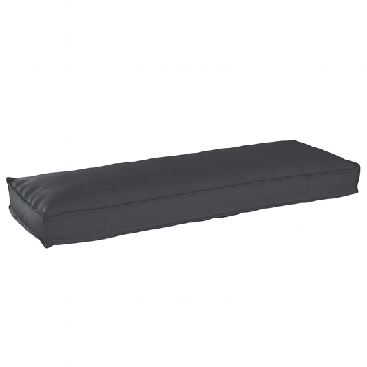 Conjunto de Almofadas para Palete 2 pcs Preto 120 x 40 x 8 cm