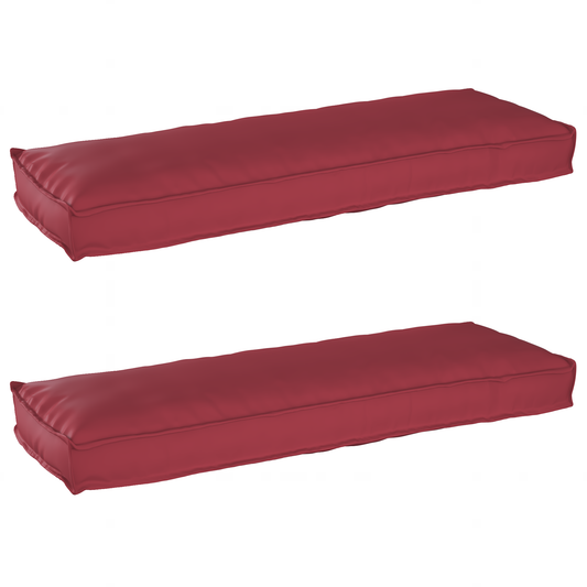 Conjunto de Almofadas para Palete 2 pcs vermelho tinto