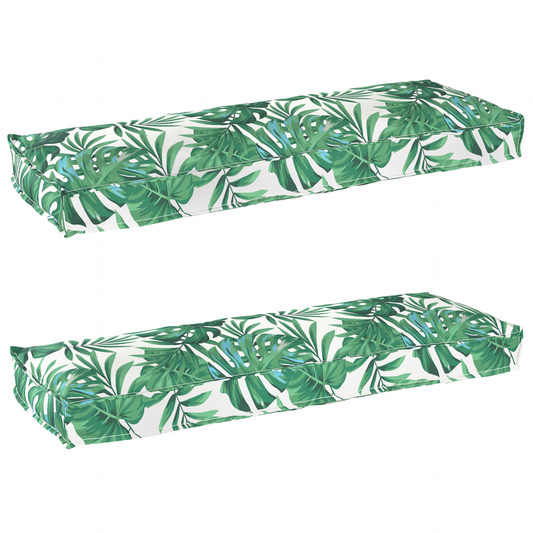 Conjunto de Almofadas para Palete Floral 2 pcs Padrão de folhas