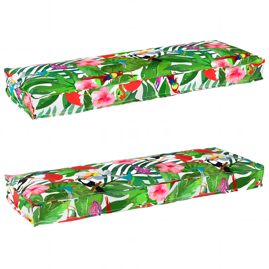 Conjunto de Almofadas para Palete Floral 2 pcs Selva Tropical