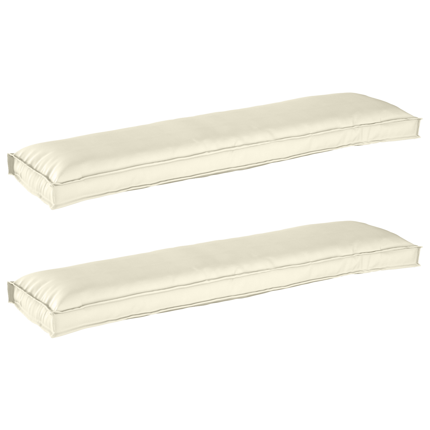 Conjunto de Almofadas para Palete 2 pcs Creme 150 x 40 x 8 cm