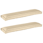 Conjunto de Almofadas para Palete 2 pcs Bege 150 x 40 x 8 cm