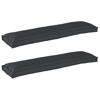 Conjunto de Almofadas para Palete 2 pcs Preto 150 x 40 x 8 cm