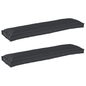 Conjunto de Almofadas para Palete 2 pcs Preto 150 x 40 x 8 cm