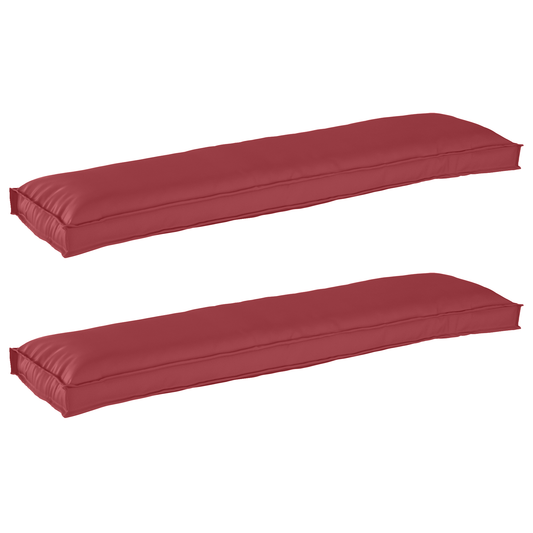 Conjunto de Almofadas para Palete 2 pcs vermelho tinto