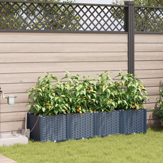 Vasos de Jardim Cinzeto 160 x 40 x 37.5 cm Aço